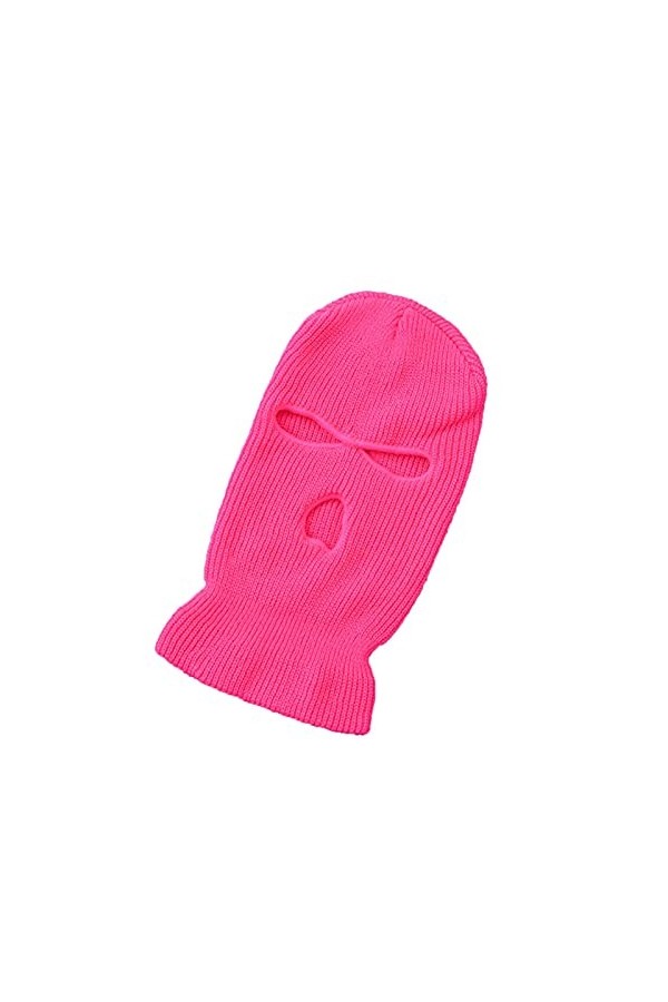 yanghui Cagoule 3 Trous | Cagoule Tricotée | Couverture Complète du Visage | Cagoule dhiver Femmes Hommes | Masque Facial Co