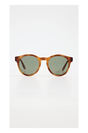 Le Specs Lunettes de soleil Hey Macarena - Pour homme et femme - Forme ronde - Avec protection UV, kaki mono/vintage