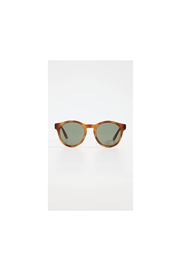 Le Specs Lunettes de soleil Hey Macarena - Pour homme et femme - Forme ronde - Avec protection UV, kaki mono/vintage