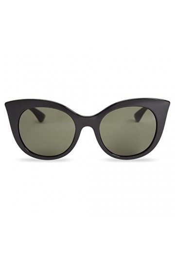MessyWeekend Lunettes de Soleil pour Femmes avec Monture Ronde en Oeil de Chat Oversize en Polycarbonate - Verres avec Protec