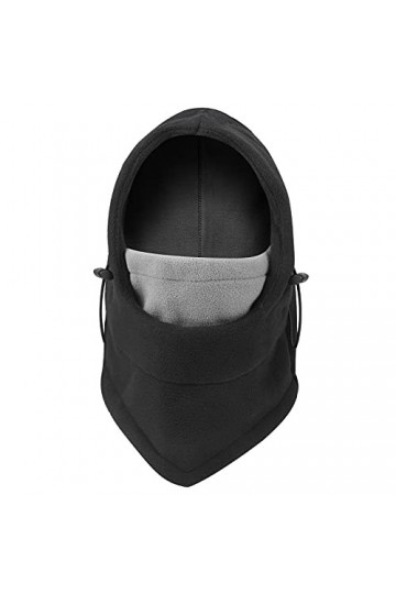 TAGVO Cagoule Masque, Hiver Coupe-Vent Moto Cyclisme Thermique Cagoule en Polaire, Multifonctionnel Couverture de Visage de S