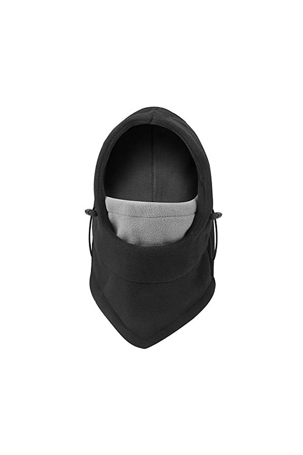 TAGVO Cagoule Masque, Hiver Coupe-Vent Moto Cyclisme Thermique Cagoule en Polaire, Multifonctionnel Couverture de Visage de S
