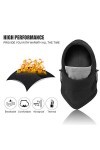 TAGVO Cagoule Masque, Hiver Coupe-Vent Moto Cyclisme Thermique Cagoule en Polaire, Multifonctionnel Couverture de Visage de S