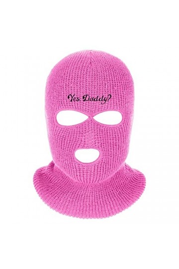 Jimtuze Cagoule intégrale tricotée, cagoule dhiver à 3 trous pour femme – Cagoule intégrale en tricot, chaud dhiver, plein 