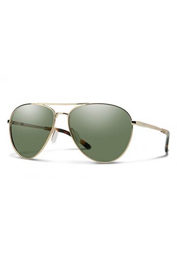 SMITH Mixte Mise en Page Lunettes de Soleil, Doré/Gris Vert, Taille Unique