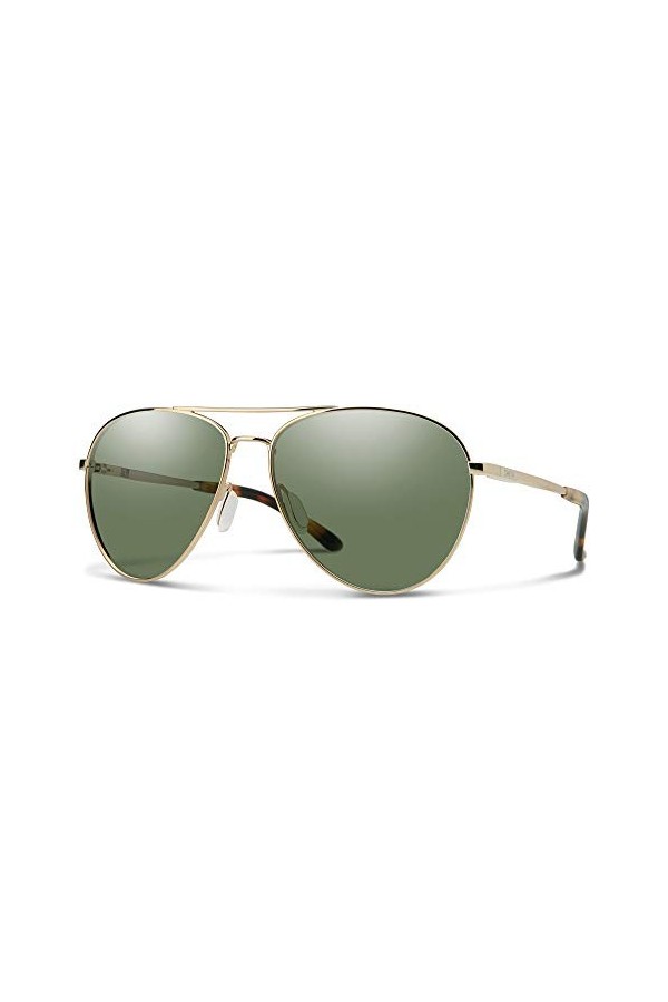 SMITH Mixte Mise en Page Lunettes de Soleil, Doré/Gris Vert, Taille Unique