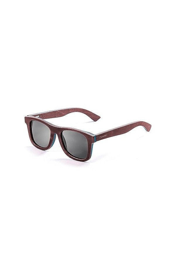 OCEAN Sunglasses VENICE BEACH Lunettes de soleil unisexes polarisées pour homme et femme, Skate foncé marron et bleu