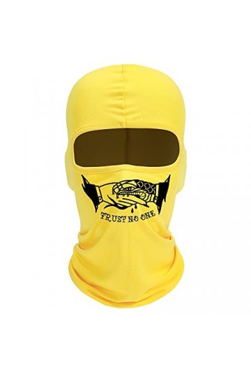 ISWMM Cagoule de cyclisme à trou unique réglable coupe-vent, jaune, 41