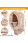 LBTrading Cagoule Femme Thermique Masque de Ski - lhiver Chapeau avec Couvre-Cou et Visage Plus Chaud pour Vélo Randonnée Mo