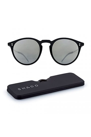 ThinOptics Shado Sunglasses Lunettes de soleil polarisées avec protection UV intégrale Ultra-minces, légères et compactes Étu