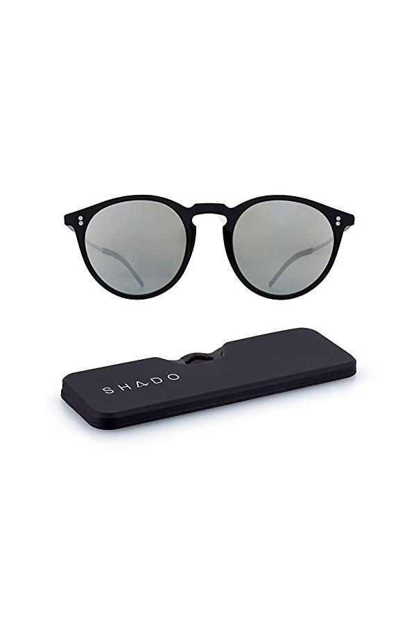 ThinOptics Shado Sunglasses Lunettes de soleil polarisées avec protection UV intégrale Ultra-minces, légères et compactes Étu