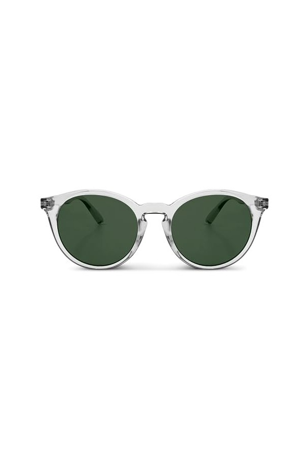 MessyWeekend Lunettes de Soleil pour Hommes & Femmes avec Monture Ronde Légère à Injection TR90 - Verres avec Protection Inté