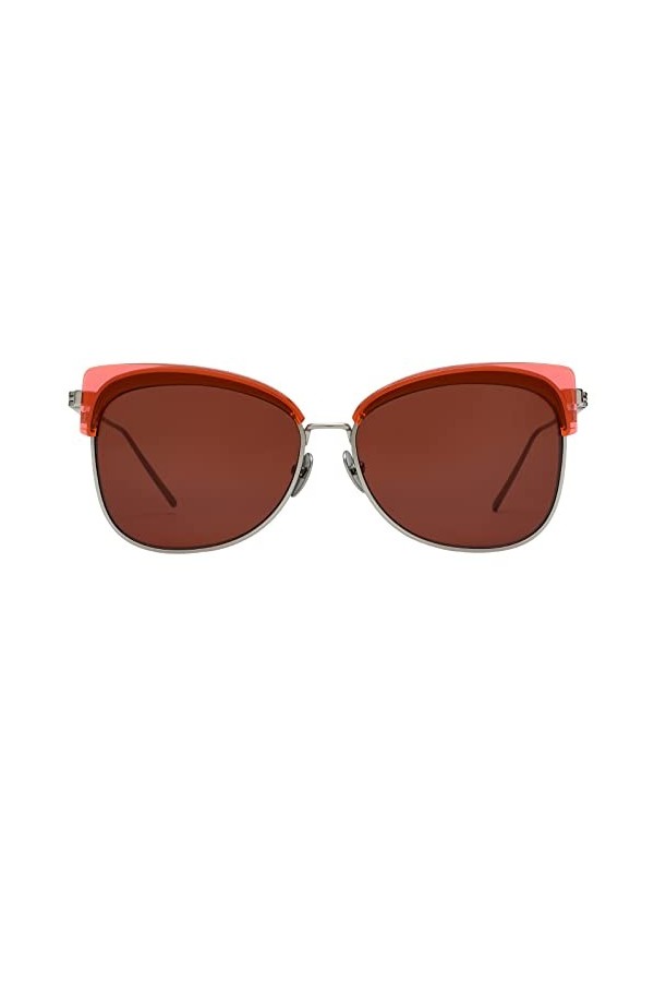 Calvin Klein CK19701S 39361 Sunglasses, 856 Neon Orange Mahogany, 59 Unisex