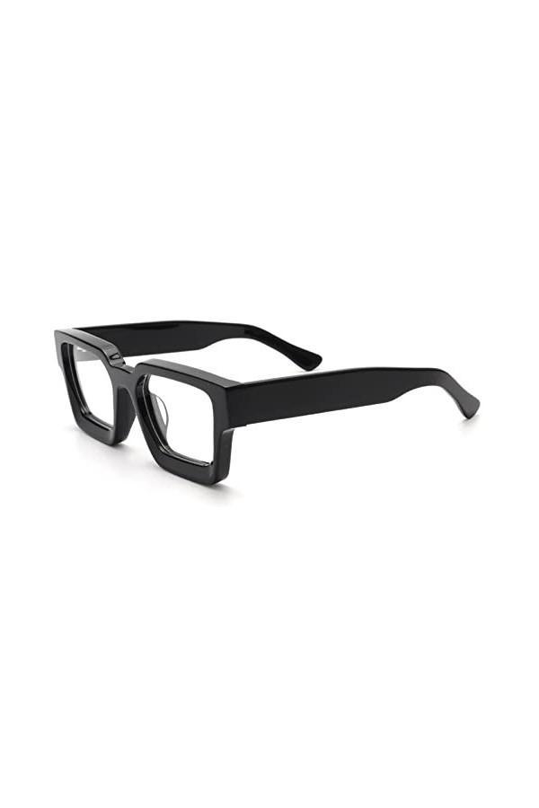 FOOOZ Lunettes de soleil carrées en cristal épais hommes polarisées conduite lunettes de soleil femmes Designer UV400, A01 no