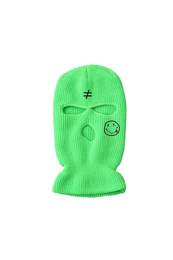 IMSMM Cagoule de ski 3 trous en laine tricotée pour lhiver et le cyclisme, 1