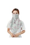 Masque à Foulard Anti UV Sport Cagoule Antipoussière Cache Cou Demi Visage Protège Cyclisme Bandana UPF50+ Femme Masque Sécha