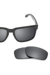 Revant Verres de Rechange Compatibles avec Oakley Holbrook, Polarisés, Elite Chrome Noir MirrorShield