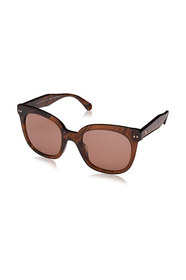Kate Spade Womens Atalia/s Square Sunglasses, Dark Havana, 52 mm