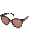 Kate Spade Womens Atalia/s Square Sunglasses, Dark Havana, 52 mm