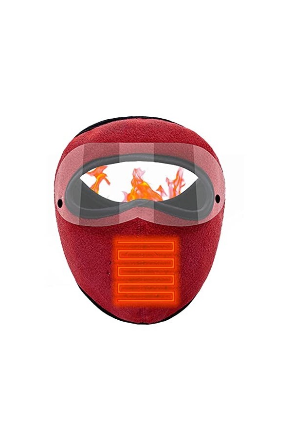 WOTEG Protection du visage dhiver pour femme - Demi-cagoule coupe-vent - Couverture thermique dhiver en polaire - Capuche e