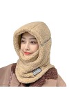Cagoule Hiver Femme Polaire Balaclava Chapeau Cagoule Ski Coupe-vent Cagoule Tour de cou pour Hiver Temps Froid Masque Cagoul