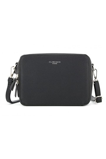 flora & co - Sac Caméra Bandoulière Double Zip Entouré Pour Femme - Besace Rectangulaire Porté Epaule Crossbody - Besace Saco