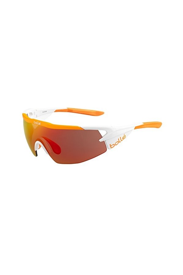 Bollé Aeromax Lunettes de Soleil Mixte Adulte, Blanc, M