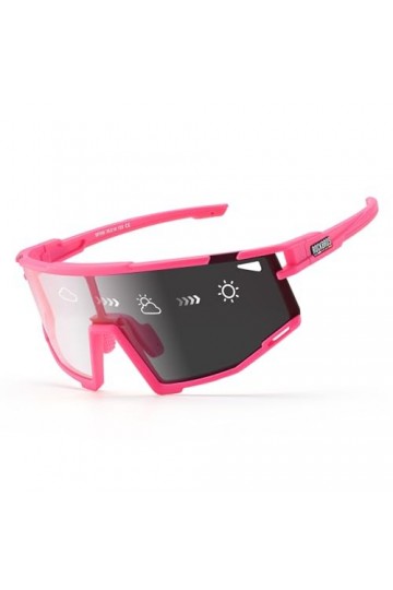 ROCKBROS Road-to-Sky Lunettes Photochromique Cyclisme Lunettes de Soleil UV400 Léger Anti Éblouissement PC TR90 Cadre Plein M