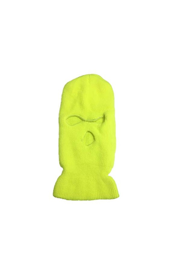 Cagoule à 3 trous pour femme et homme - Pour adulte - Plusieurs couleurs, jaune, taille unique