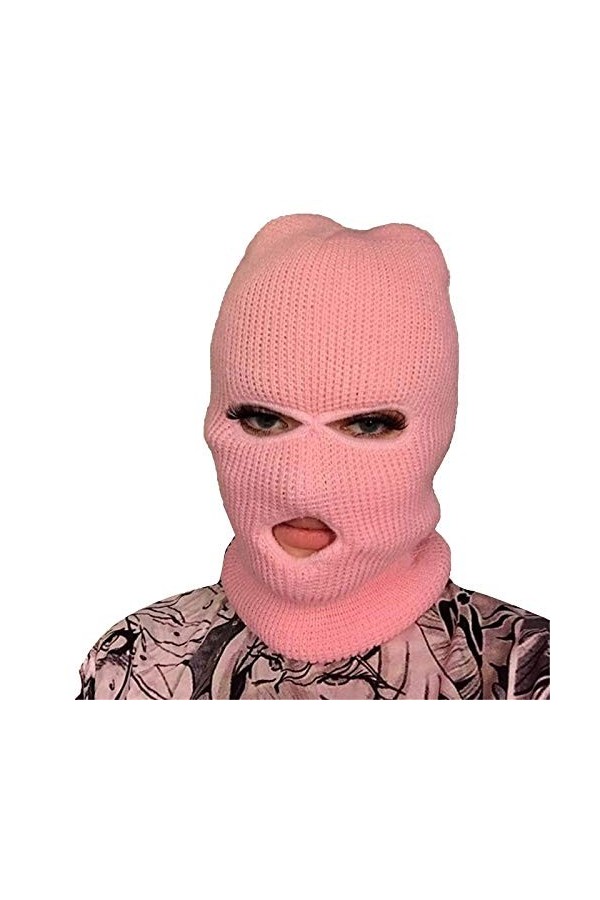 Cagoule à 3 trous pour femme et homme - Pour adulte - Plusieurs couleurs, jaune, taille unique