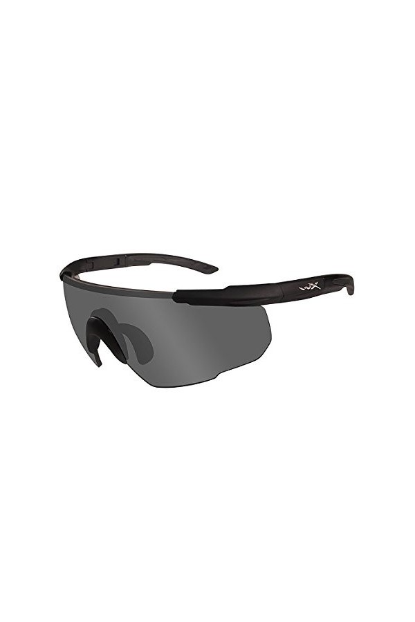 Wiley X Saber Advanced Ccgra08 Wx Gravity Captivate Lunettes de Soleil polarisées Mixte, Matte Black/Smoke Grey/Light Rust, M