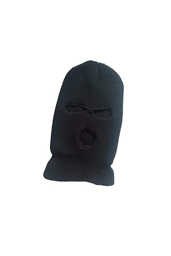 Cagoule à 3 trous pour femme et homme - Pour adulte - Plusieurs couleurs, jaune, taille unique