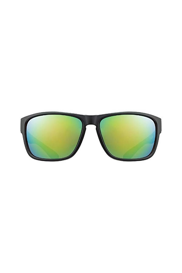 uvex Lgl 36 Cv - Lunettes de Soleil pour Hommes et Femmes - à Contraste Élevé et Effet Miroir - Catégorie de Filtre 3 - Black