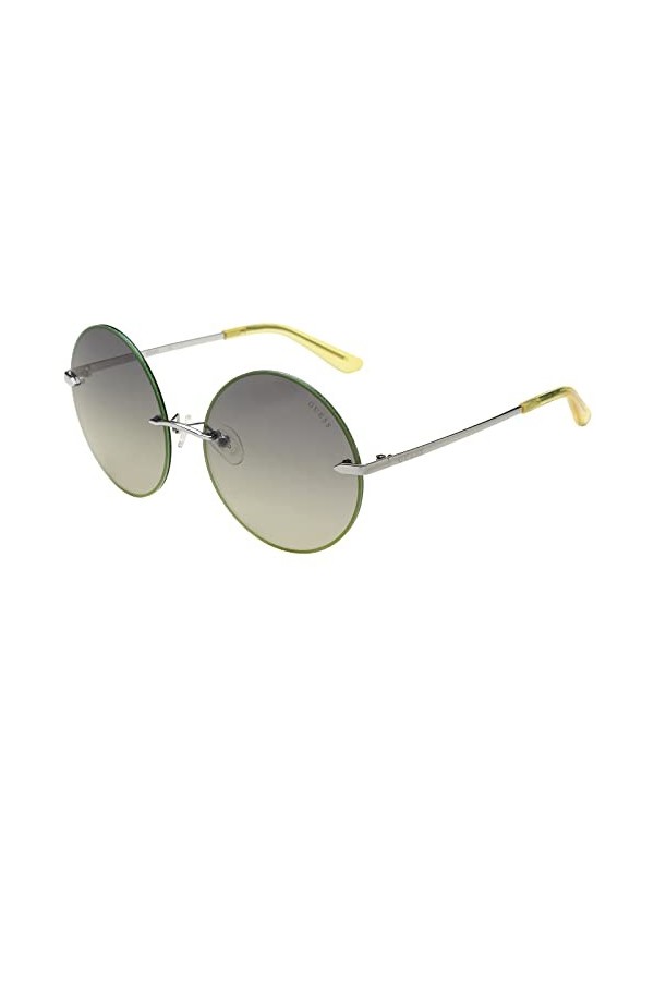 GUESS 0, Lunettes de Soleil Femme, Shiny Light nickeltin, 61