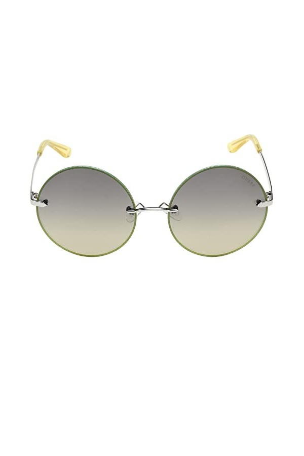 GUESS 0, Lunettes de Soleil Femme, Shiny Light nickeltin, 61