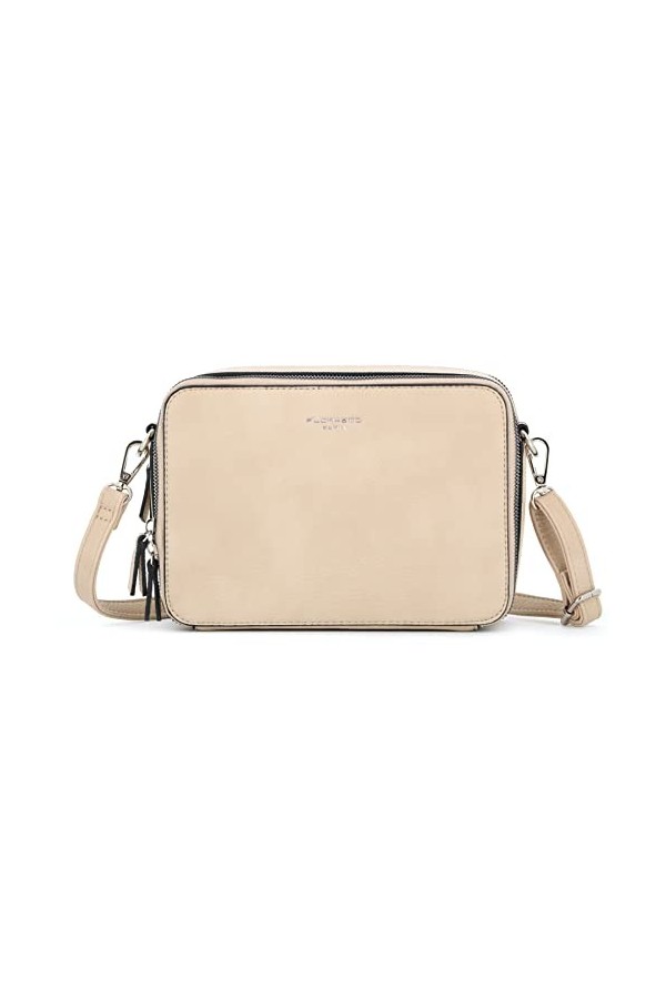 flora & co - Sac Caméra Bandoulière Double Zip Entouré Pour Femme - Besace Rectangulaire Porté Epaule Crossbody - Besace Saco