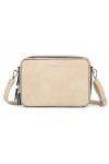 flora & co - Sac Caméra Bandoulière Double Zip Entouré Pour Femme - Besace Rectangulaire Porté Epaule Crossbody - Besace Saco