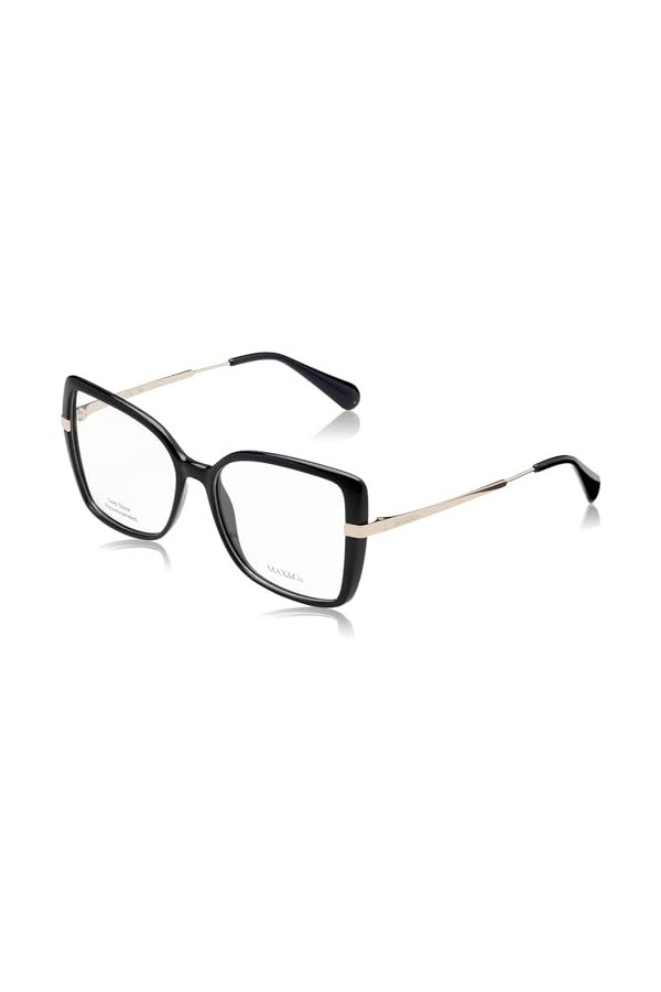 MAX &CO MO5078 Lunettes de Soleil, Noir Brillant, 54/15/140 Femme