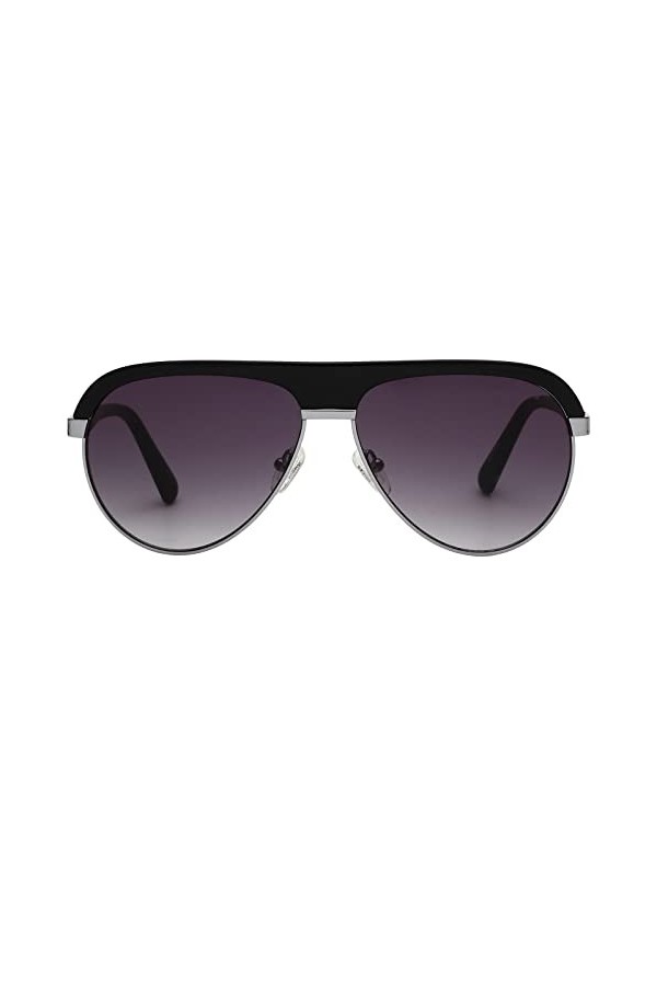 Guess - Lunette de soleil - Femme Noir Glã¤nzend Schwarz - Silber 59