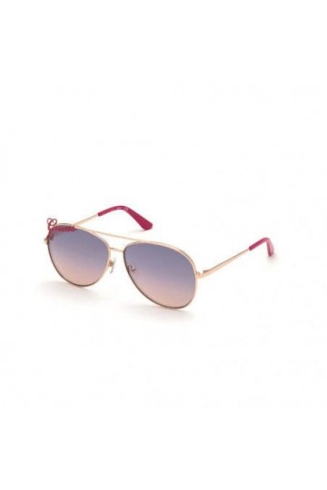 Guess Gu7739 Lunettes de Soleil, Or Rose Brillant, 60 Femme
