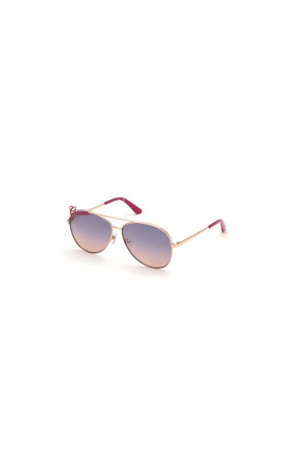 Guess Gu7739 Lunettes de Soleil, Or Rose Brillant, 60 Femme