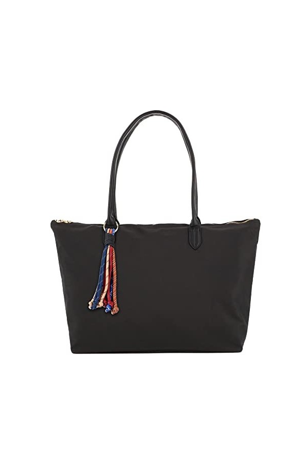 flora & co Grand Sac Cabas Femme Nylon Imperméable Avec Frange - Sac A Main Fourre-tout Taille XL - Sac Shopping Lycée Volumi
