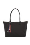 flora & co Grand Sac Cabas Femme Nylon Imperméable Avec Frange - Sac A Main Fourre-tout Taille XL - Sac Shopping Lycée Volumi