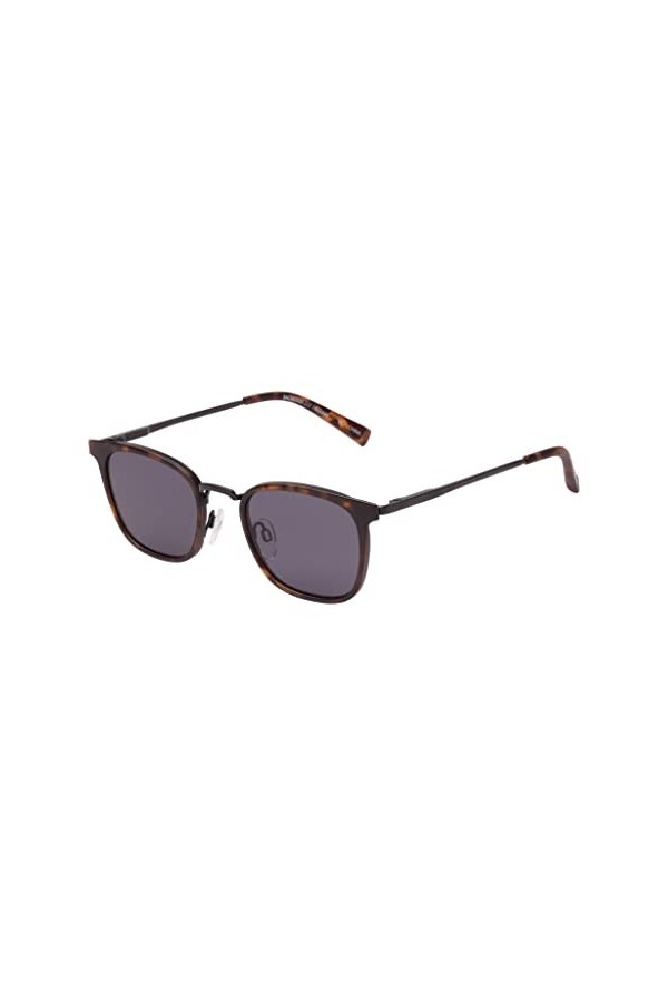 Le Specs Lunettes de soleil Racketeer - Pour homme et femme - Forme rectangulaire - Avec protection UV, fumé mono/mat