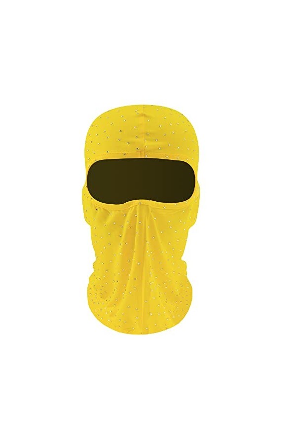 ISWMM Cagoule de cyclisme réglable coupe-vent avec protection solaire, jaune