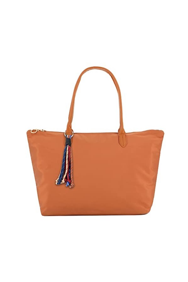 flora & co Grand Sac Cabas Femme Nylon Imperméable Avec Frange - Sac A Main Fourre-tout Taille XL - Sac Shopping Lycée Volumi
