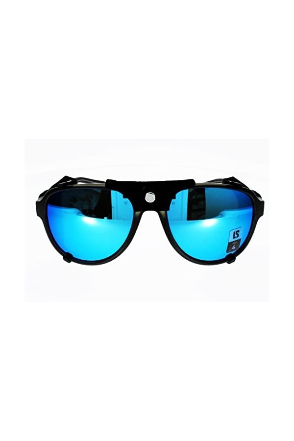 Loubsol - Lunettes de Soleil adulte Loubsol Sérac noir bleu catégorie 4 Mixte Indice 4, coques amovibles