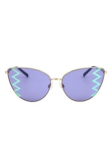 Missoni - Lunettes de soleil M femme, Monture : or violet. Verres : vert décor, Taille unique