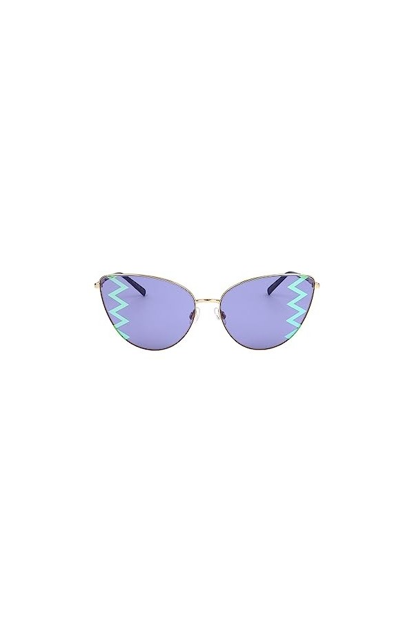 Missoni - Lunettes de soleil M femme, Monture : or violet. Verres : vert décor, Taille unique