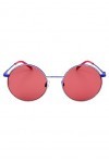 Missoni - Lunettes de soleil en acier inoxydable pour femmes, Monture : Blue Palladium – Lentille : rose, Taille unique